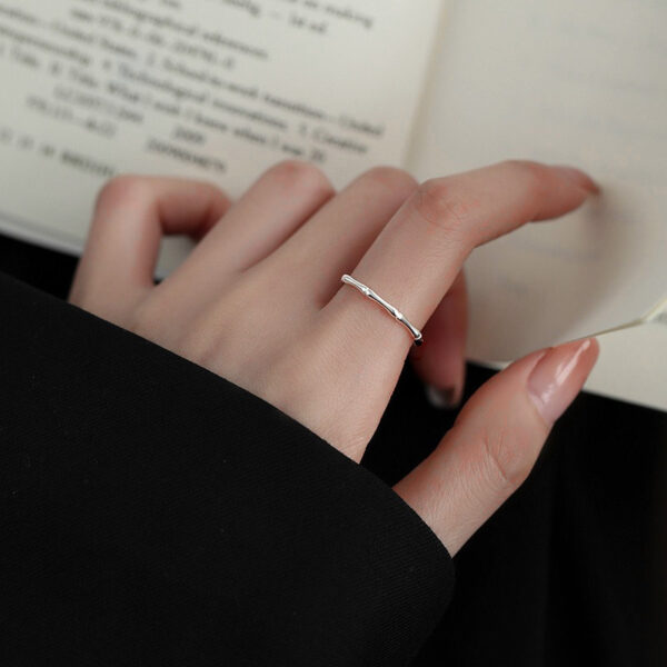 New Minimalist Bamboo-Inspired Ring - Image 2