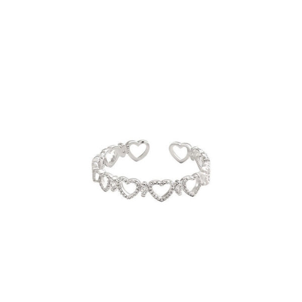 Hollow Heart Open Ring